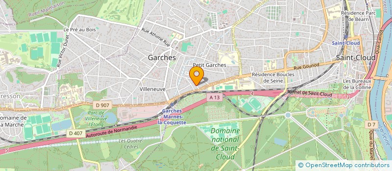 localisation de l'entreprise MADAME CHRISTINE BROQUET à GARCHES