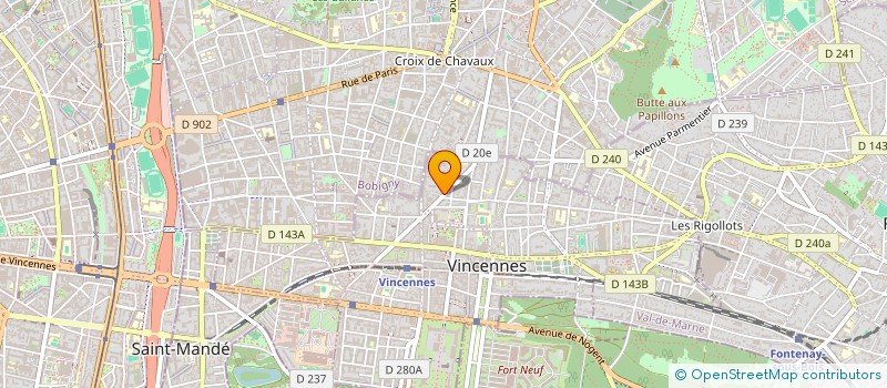 localisation de l'entreprise MADAME CHRISTINE BROULEAU à VINCENNES