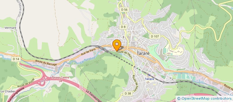 localisation de l'entreprise MADAME CHRISTINE BRUN  TARARE