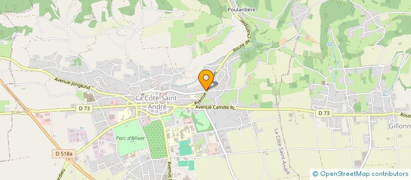 localisation de l'entreprise MADAME CHRISTINE BUISSON à LA COTE-SAINT-ANDRE