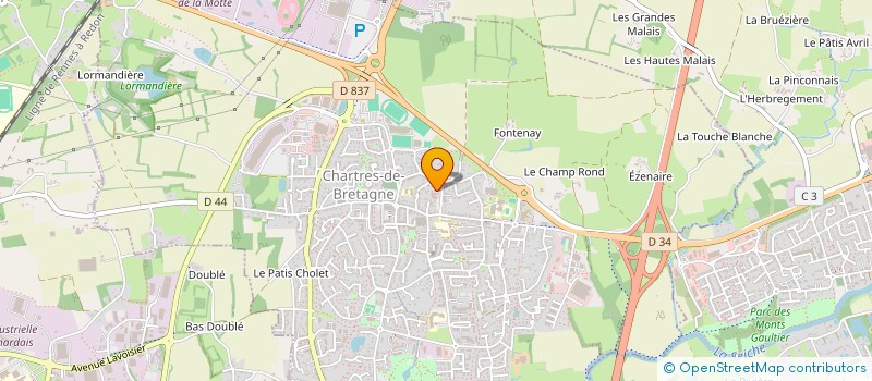 localisation de l'entreprise MADAME CHRISTINE CACQUEVEL à CHARTRES-DE-BRETAGNE