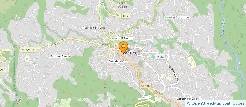 localisation de l'entreprise MADAME CHRISTINE CALLES à VENCE