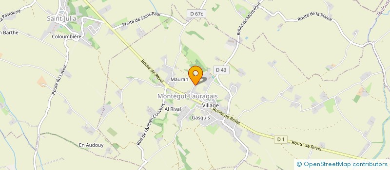 localisation de l'entreprise MADAME CHRISTINE CARRE  MONTEGUT-LAURAGAIS