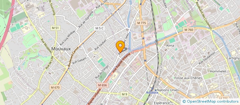 localisation de l'entreprise MADAME CHRISTINE CATTEAU à TOURCOING