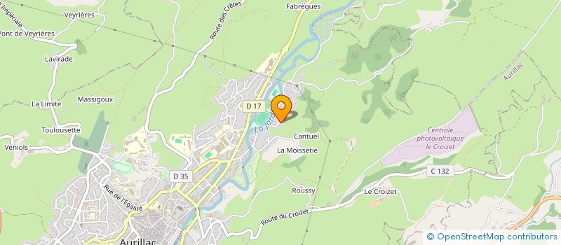 localisation de l'entreprise MADAME CHRISTINE CAULLET à AURILLAC