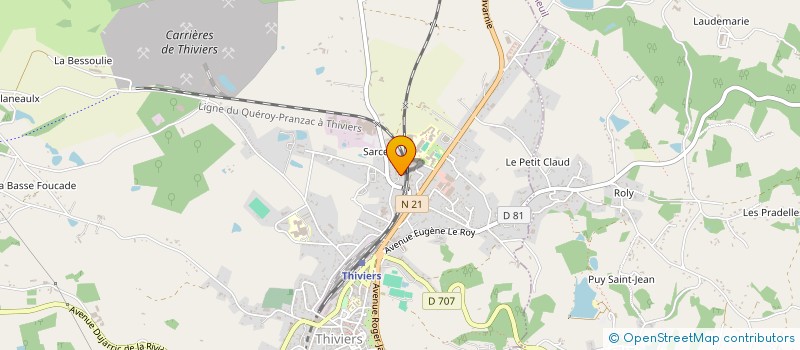 localisation de l'entreprise MADAME CHRISTINE CAUZARD à THIVIERS