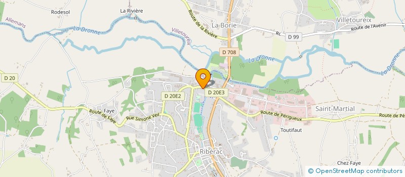 localisation de l'entreprise MADAME CHRISTINE CHANTELOUP  RIBERAC