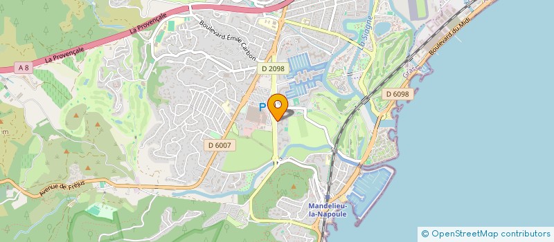 localisation de l'entreprise MADAME CHRISTINE CHAPIN  MANDELIEU-LA-NAPOULE