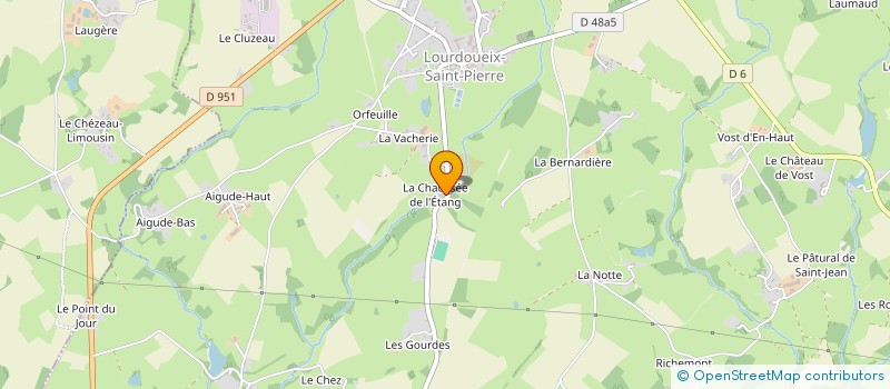 localisation de l'entreprise MADAME CHRISTINE CHARBONNIER  LOURDOUEIX-SAINT-PIERRE