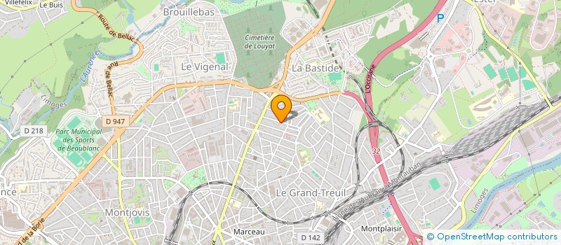 localisation de l'entreprise MADAME CHRISTINE CHARTRE à LIMOGES