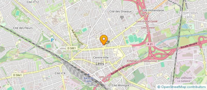 localisation de l'entreprise MADAME CHRISTINE CHELOUTI  LENS