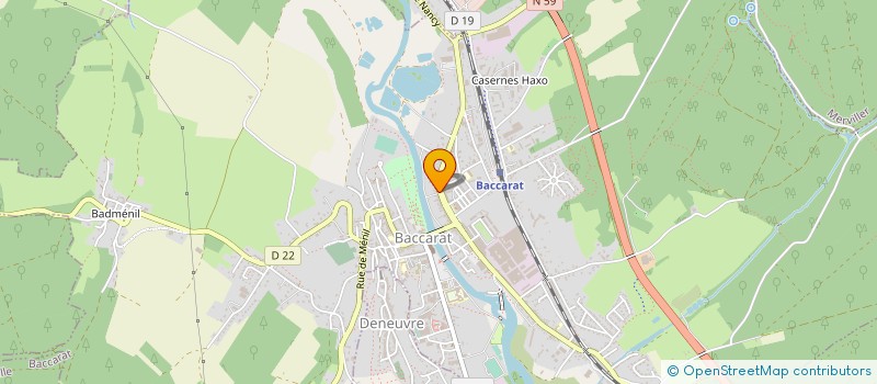 localisation de l'entreprise MADAME CHRISTINE CLEIN à BACCARAT