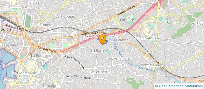 localisation de l'entreprise MADAME CHRISTINE COQUILLAT  TOULON