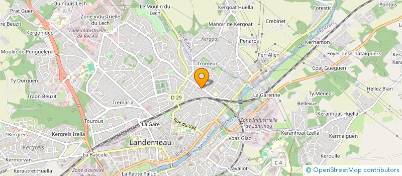 localisation de l'entreprise MADAME CHRISTINE CORBE  LANDERNEAU