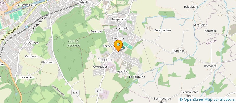 localisation de l'entreprise MADAME CHRISTINE CORLOBE  PENCRAN