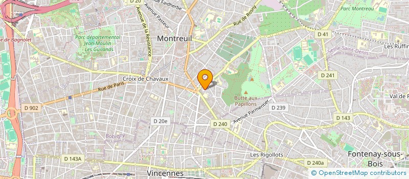 localisation de l'entreprise MADAME CHRISTINE COSTE à MONTREUIL