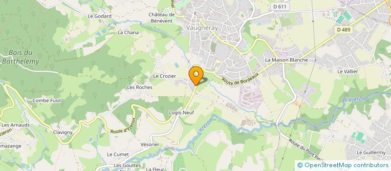 localisation de l'entreprise MADAME CHRISTINE COULET  VAUGNERAY