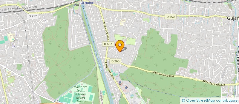 localisation de l'entreprise MADAME CHRISTINE DABRIN  GUJAN-MESTRAS