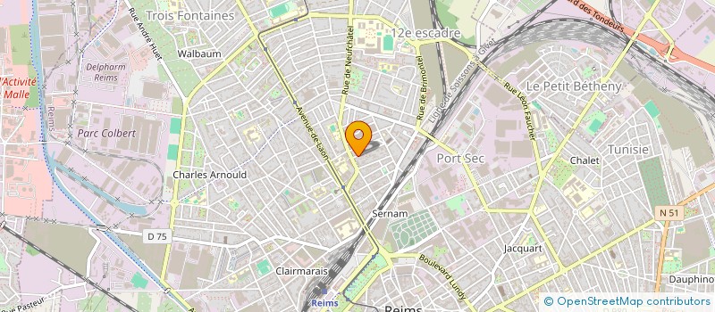 localisation de l'entreprise MADAME CHRISTINE DANIELE ETIENNE  REIMS