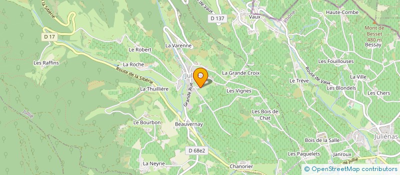 localisation de l'entreprise MADAME CHRISTINE DARGAUD  JULLIE