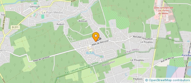 localisation de l'entreprise MADAME CHRISTINE DAUPHIN  LE PIAN-MEDOC