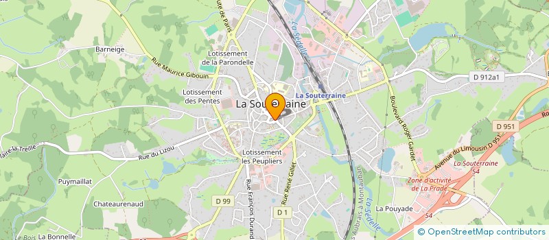 localisation de l'entreprise MADAME CHRISTINE DECHAMPS  LA SOUTERRAINE
