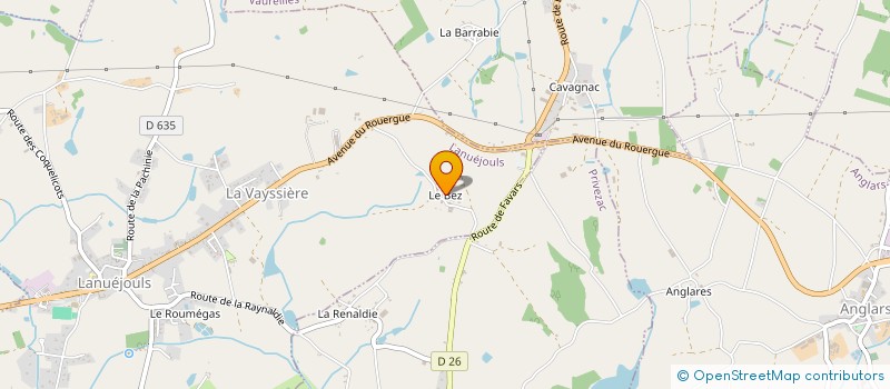 localisation de l'entreprise MADAME CHRISTINE DELAGNES  LANUEJOULS