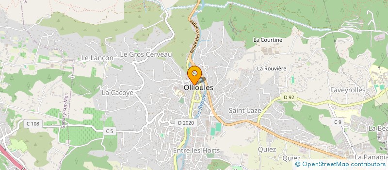 localisation de l'entreprise MADAME CHRISTINE DENISE BERGER  OLLIOULES