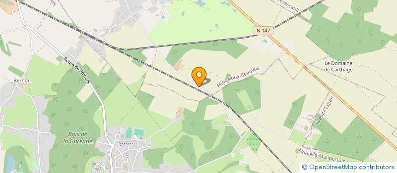 localisation de l'entreprise MADAME CHRISTINE DESMARET  MIGNALOUX-BEAUVOIR