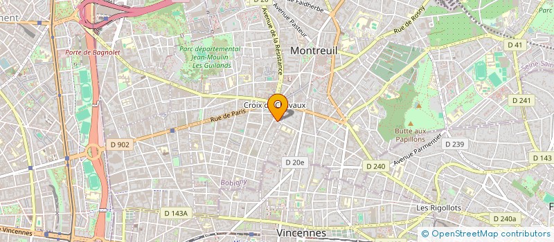 localisation de l'entreprise MADAME CHRISTINE DESTOURS à MONTREUIL