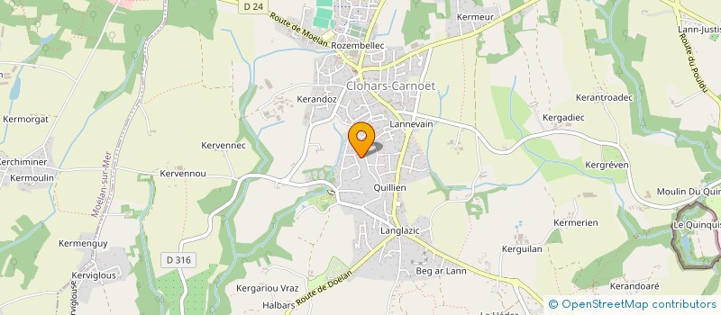 localisation de l'entreprise MADAME CHRISTINE DEVOUASSOUX  CLOHARS-CARNOET