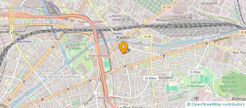 localisation de l'entreprise MADAME CHRISTINE DIAS  PANTIN