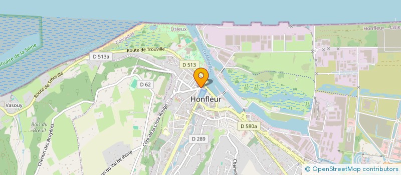 localisation de l'entreprise MADAME CHRISTINE DOMIN à HONFLEUR