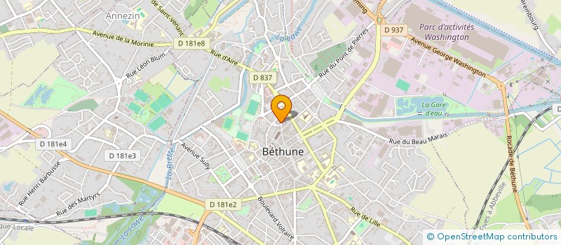 localisation de l'entreprise MADAME CHRISTINE DUBOIS à BETHUNE