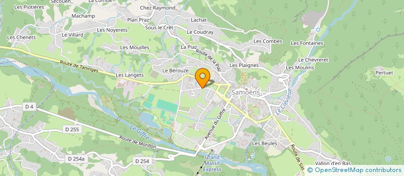 localisation de l'entreprise MADAME CHRISTINE DUCHOSAL  SAMOENS