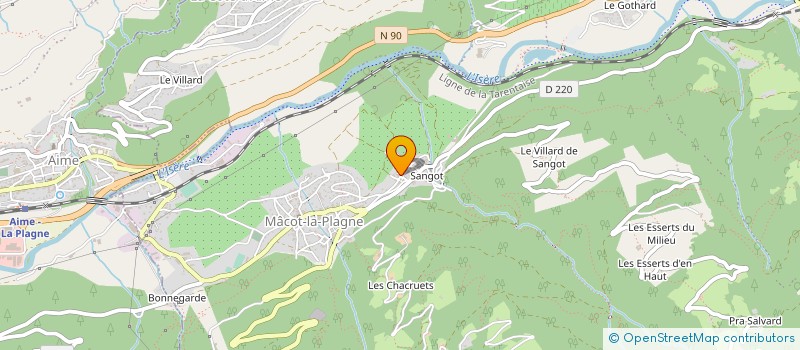 localisation de l'entreprise MADAME CHRISTINE DUMAS  AIME-LA-PLAGNE