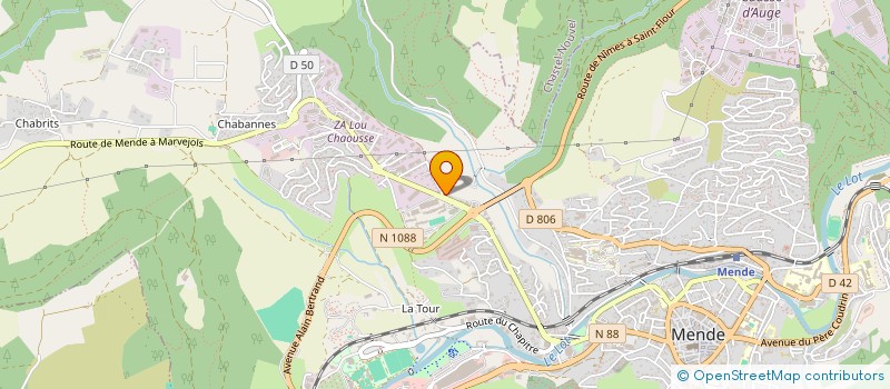 localisation de l'entreprise MADAME CHRISTINE DUMAS  MENDE