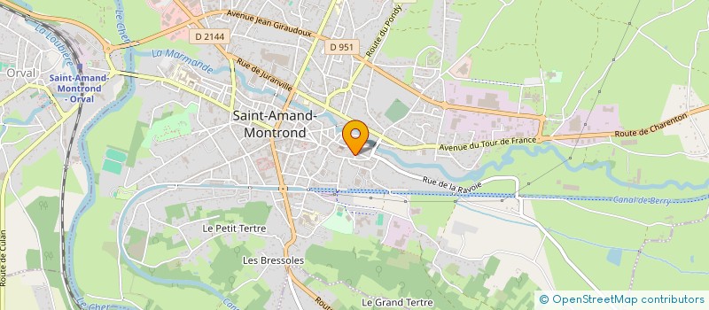 localisation de l'entreprise MADAME CHRISTINE DURAND  SAINT-AMAND-MONTROND