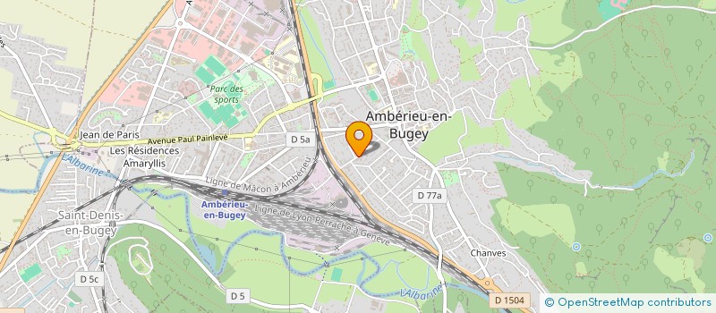 localisation de l'entreprise MADAME CHRISTINE DUTRUC  AMBERIEU-EN-BUGEY