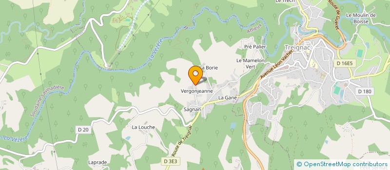 localisation de l'entreprise MADAME CHRISTINE FARGEAS à AFFIEUX