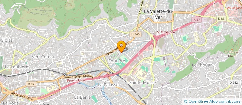 localisation de l'entreprise MADAME CHRISTINE FLEUROT  TOULON