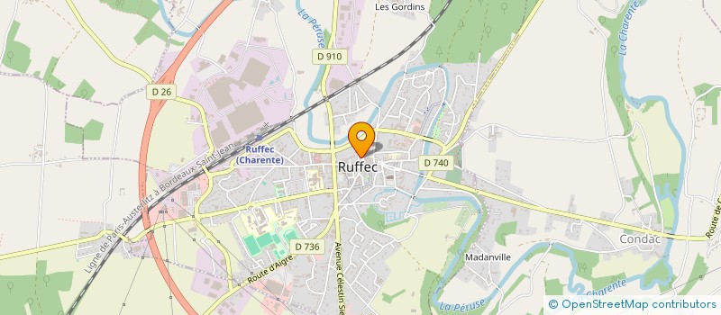 localisation de l'entreprise MADAME CHRISTINE FORREST à RUFFEC