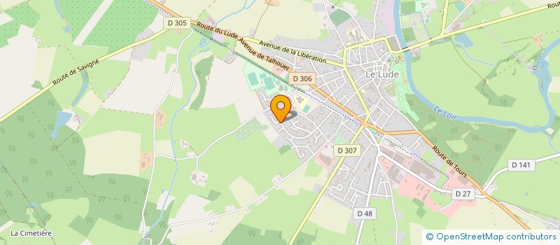 localisation de l'entreprise MADAME CHRISTINE FOUCHER à LE LUDE