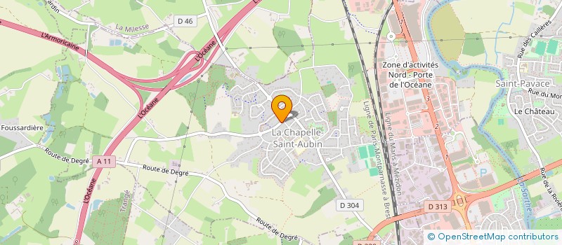 localisation de l'entreprise MADAME CHRISTINE FRANCOISE LEGER  LA CHAPELLE-SAINT-AUBIN