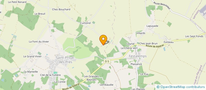 localisation de l'entreprise MADAME CHRISTINE FRIQUET  ECHOURGNAC