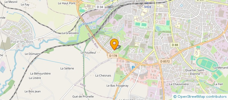 localisation de l'entreprise MADAME CHRISTINE GANDON  VITRE