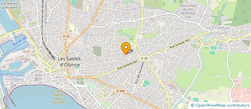 localisation de l'entreprise MADAME CHRISTINE GARAUD à LES SABLES D'OLONNE
