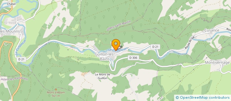 localisation de l'entreprise MADAME CHRISTINE GARNIER  GUILLON-LES-BAINS