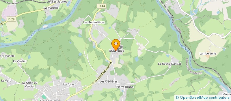 localisation de l'entreprise MADAME CHRISTINE GERMAIN  SAINT-JUST-LE-MARTEL