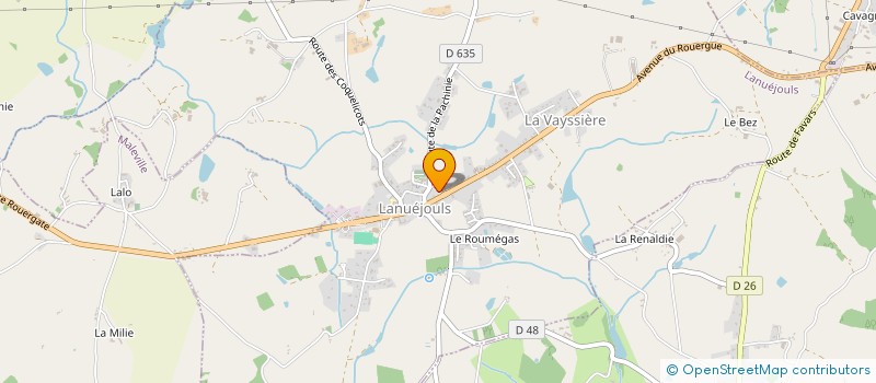 localisation de l'entreprise MADAME CHRISTINE GILABERT  LANUEJOULS